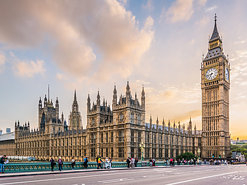 View of Houses of Parliament from the bridge
