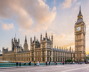 View of Houses of Parliament from the bridge