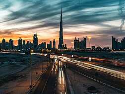 Dubai sunset view