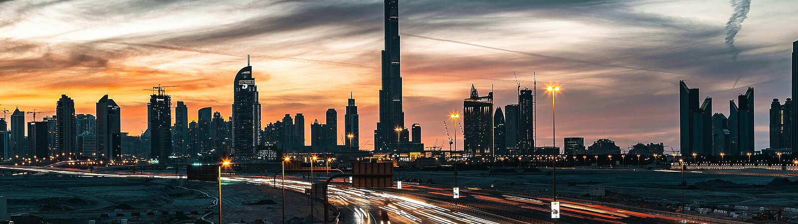 Dubai sunset view