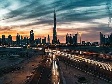 Dubai sunset view