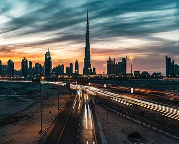 Dubai sunset view