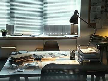 investigation table with evidence
