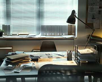 investigation table with evidence