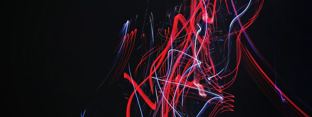 abstract red lines on black background