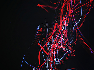 abstract red lines on black background