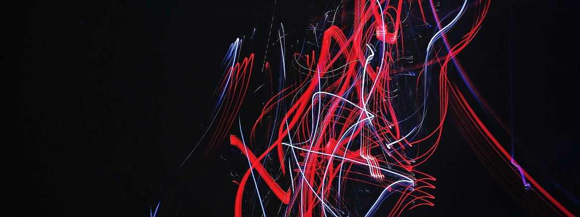 abstract red lines on black background