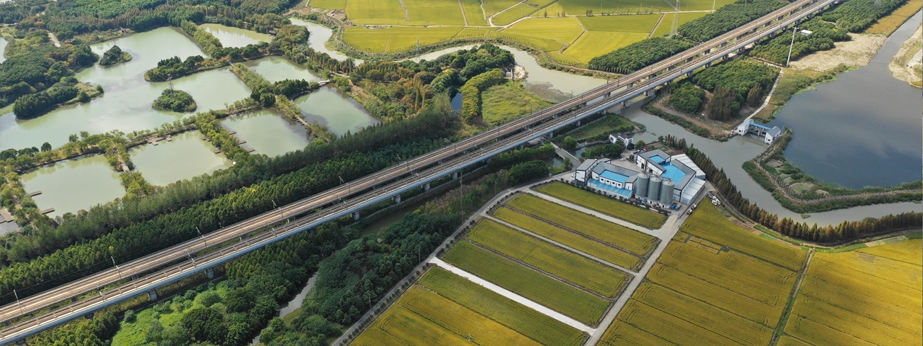 Skyview of farmland