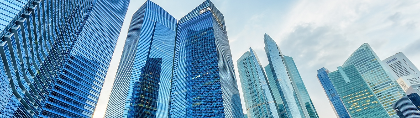 Singapore front view buildings