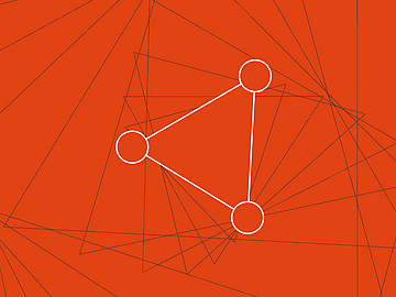 a white lines on a red background
