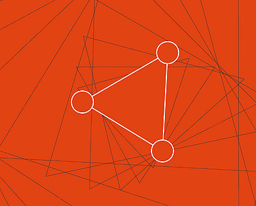 a white lines on a red background