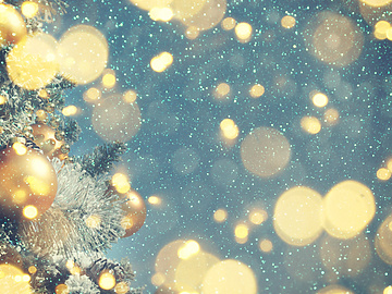 Christmas tree and lights