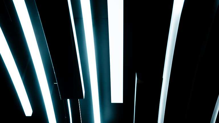 white lights on dark background