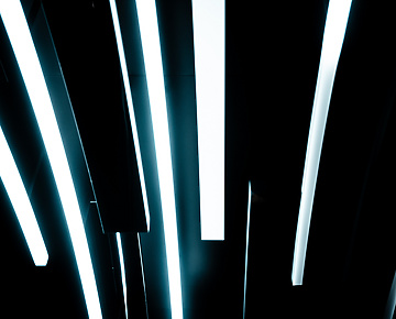 white lights on dark background