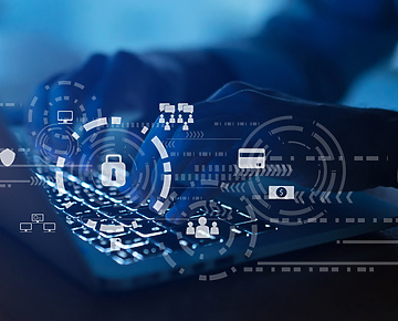 Cyber lock abstract composite