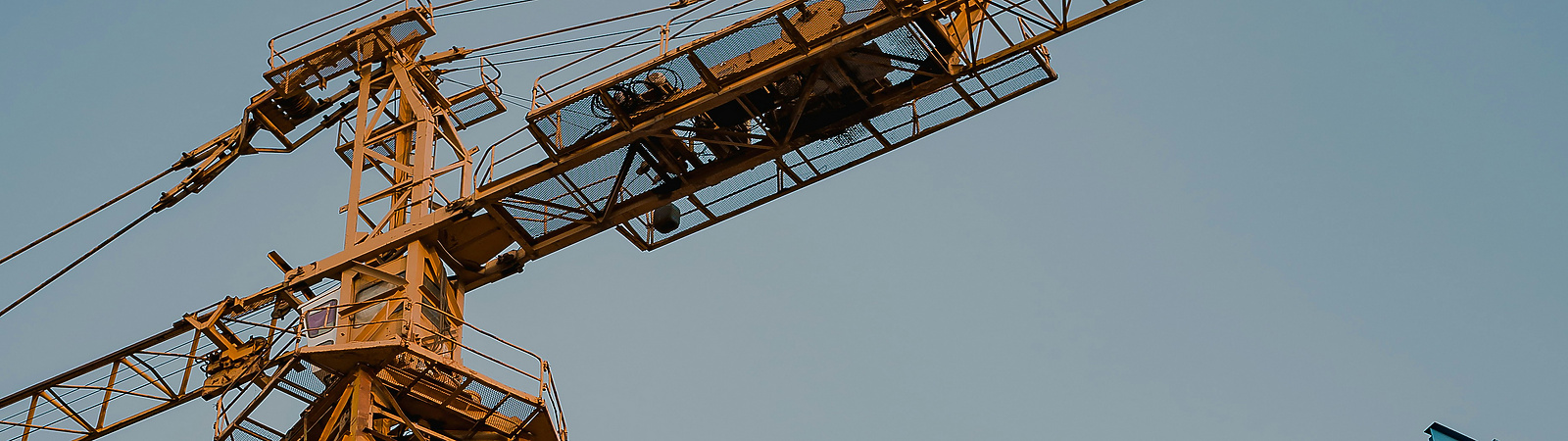 Crane over building site