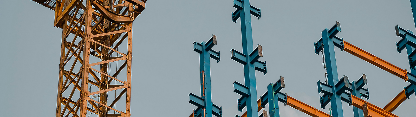 Crane over building site