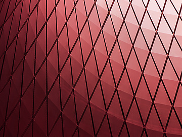 Abstract red building