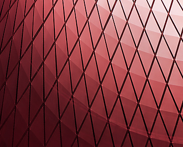 Abstract red building