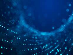 a blue dotted wave of dots