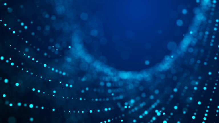 a blue dotted wave of dots