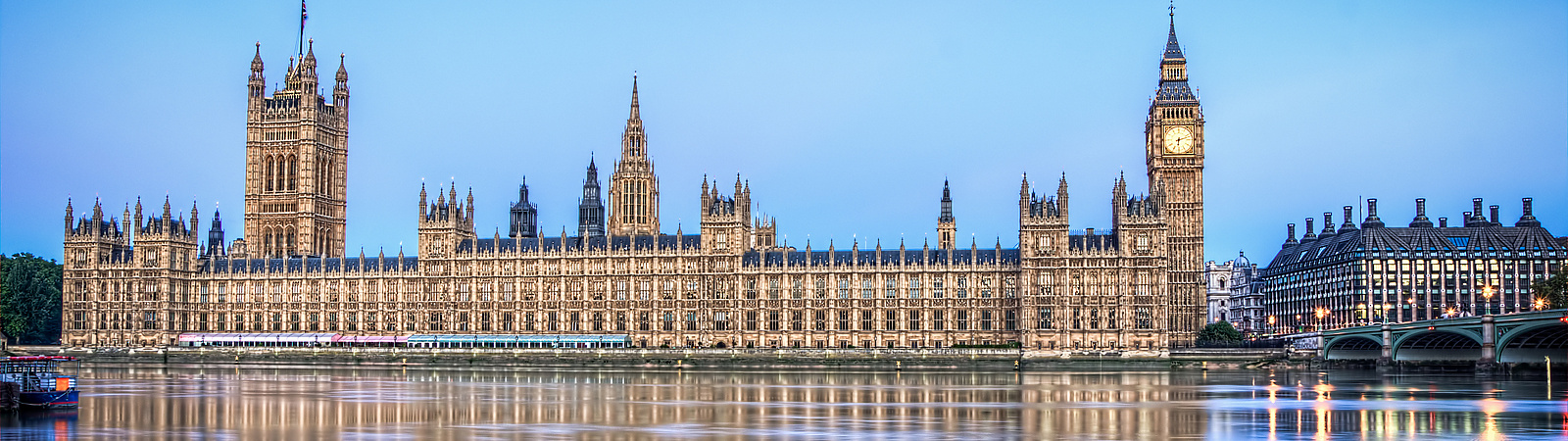 big ben reflecting in the river thames