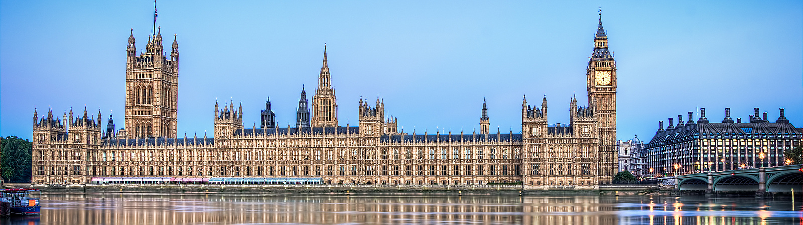 big ben reflecting in the river thames