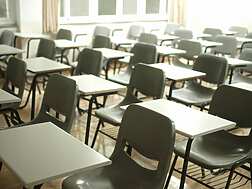 Classroom of chairs and tables
