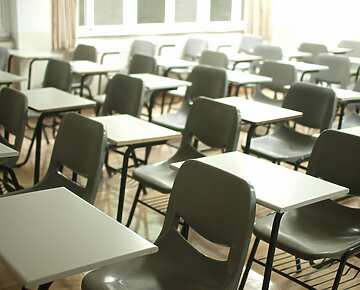 Classroom of chairs and tables