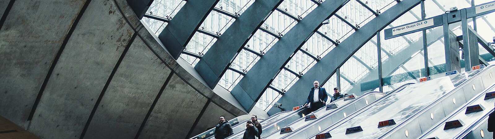 people on an escalator