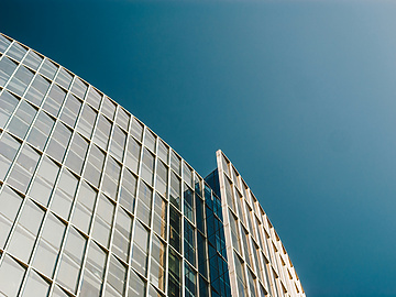 a low angle view of a building