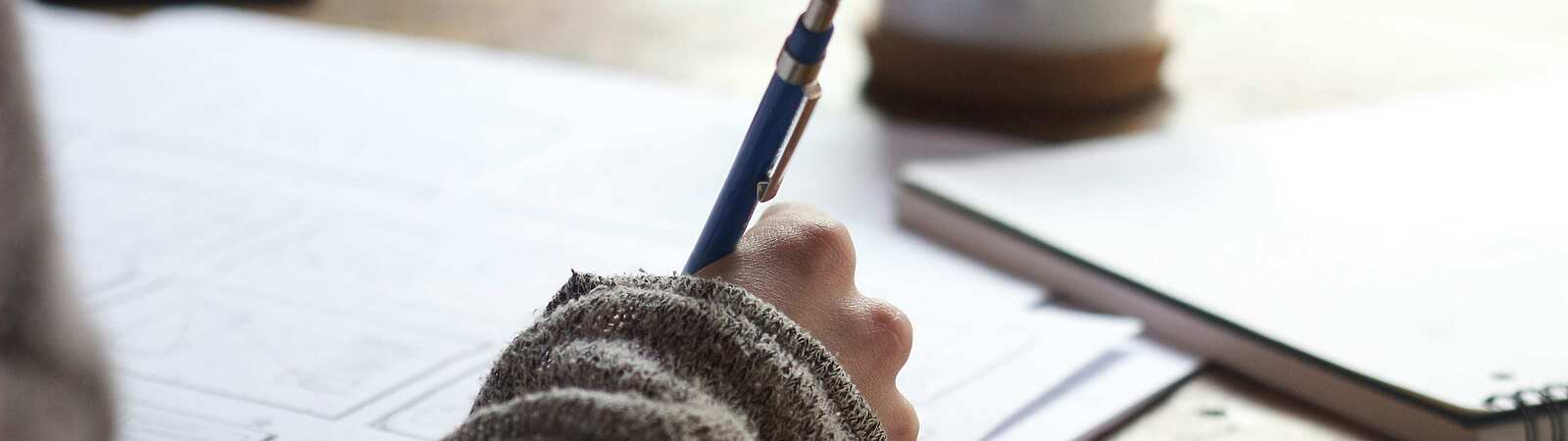 a hand holding a pen