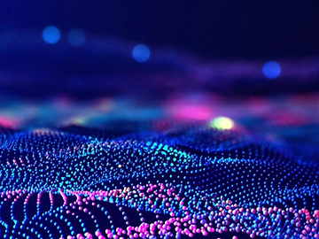 a colorful dots on a surface