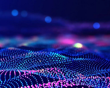 a colorful dots on a surface