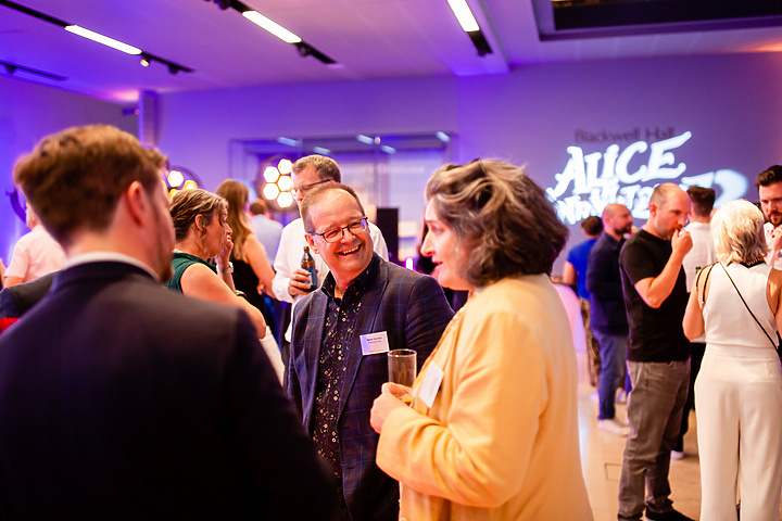 a group of people in a room