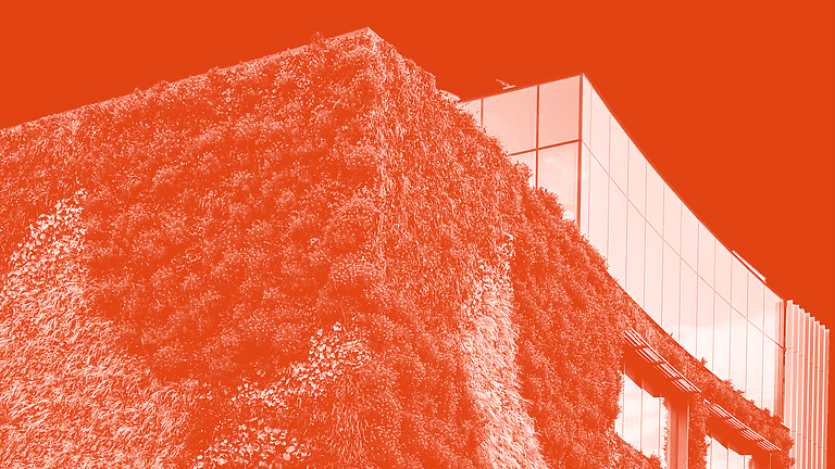 a building with a large window