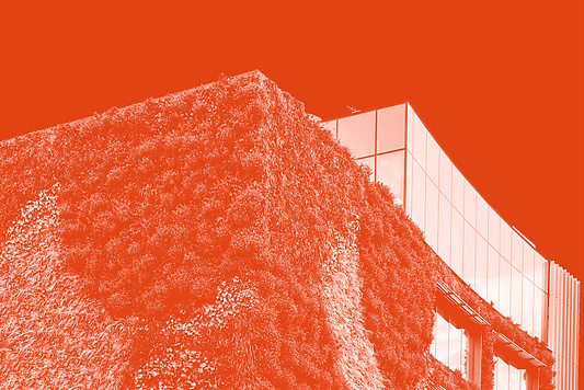 a building with a large window