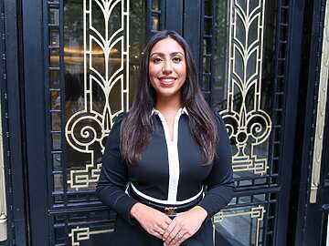 a person standing in front of a door