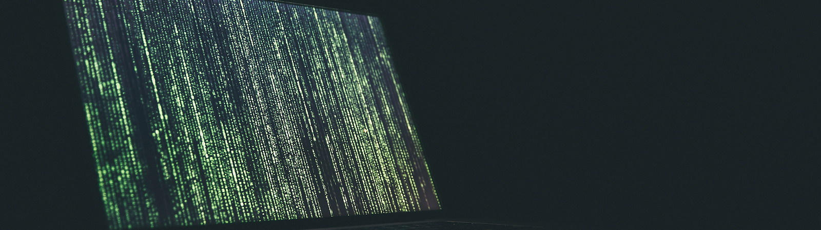 a laptop with green lights
