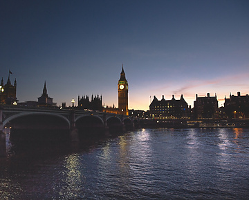 London at night