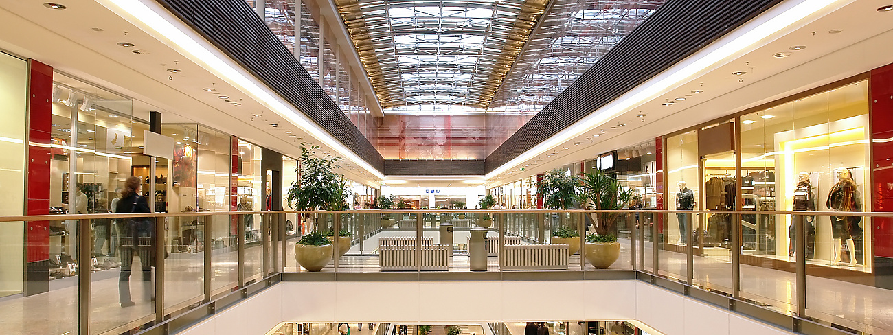 View of inside shopping mall