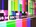Collage of colours on tv screen
