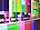 Collage of colours on tv screen