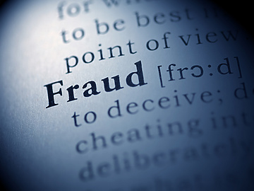 Fraud text on paper
