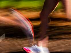 abstract running shoes