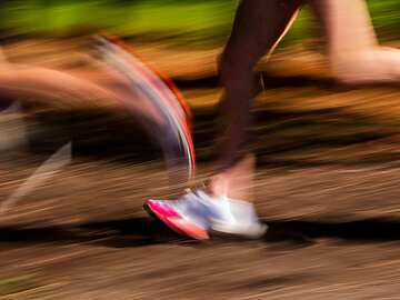 abstract running shoes
