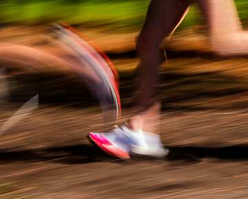 abstract running shoes