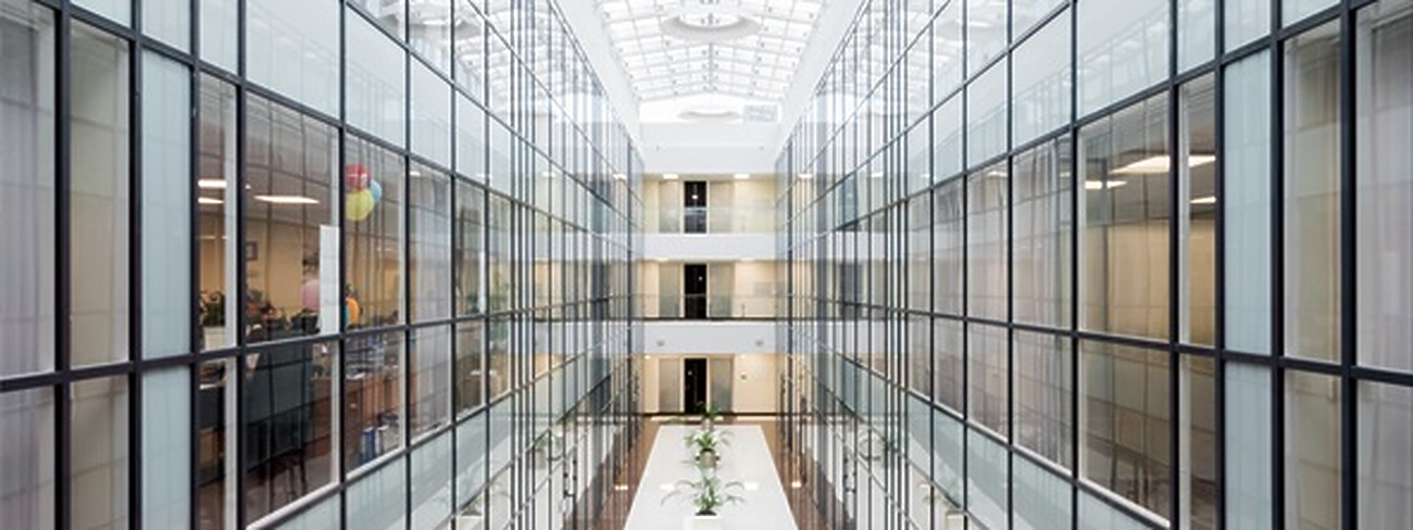 a long shot of a building