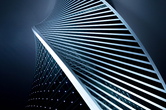 a low angle view of a tall building