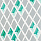 Abstract white structure with green glass